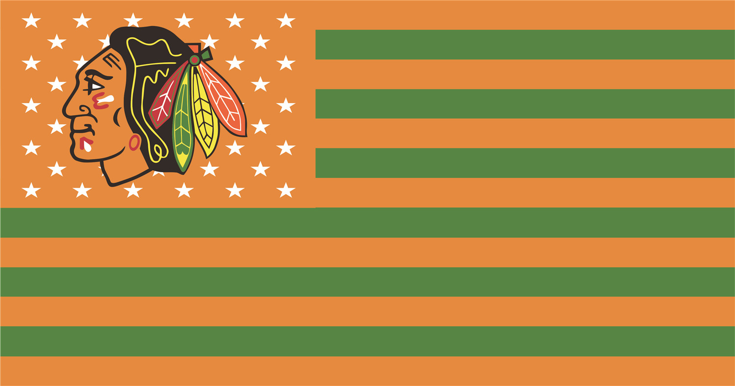 Chicago Blackhawks Flags iron on heat transfer